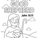 John 10:11 Coloring Page – “I Am the Good Shepherd” (Free Printable)