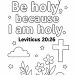 Leviticus 20:26 Coloring Page – “Be Holy, Because I Am Holy” (Free Printable)