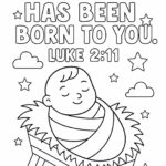 Luke 2:11 Coloring Page – “A Savior Has Been Born to You” (Free Nativity Printable)