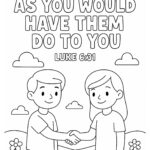 Luke 6:31 Coloring Page – “Do to Others as You Would Have Them Do to You” (Free Printable)