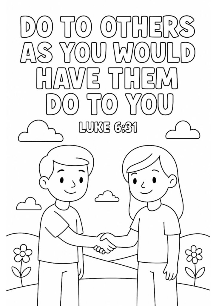 Luke 6 31 coloring page do to others as you would have them do to