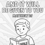 Matthew 7:7 Coloring Page – “Ask and It Will Be Given to You” (Free Printable)