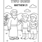 Parable of the Two Sons – Free Matthew 21 Bible Coloring Page