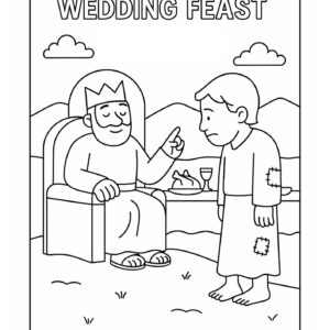 Parable of the Wedding Feast – Free Bible Coloring Page (Matthew 22)