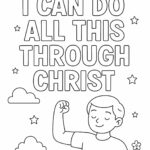 Philippians 4:13 Coloring Page – “I Can Do All This Through Christ” (Free Printable)