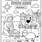 Visit of the Magi (Wise Men) – Free Bible Coloring Page for Kids (Matthew 2)
