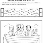 Jesus Calms the Storm Themed Cut and Color – Free Bible Printable for Kids