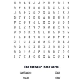 Zacchaeus Coloring Word Search