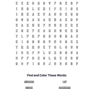 Sodom & Gomorrah Coloring Word Search