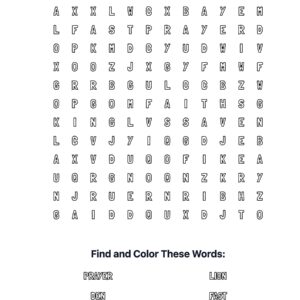 Lions’ Den Coloring Word Search