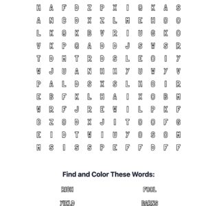 Rich Fool Parable Coloring Word Search