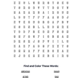 Abraham’s Test Coloring Word Search