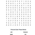 Treasures in Heaven Coloring Word Search