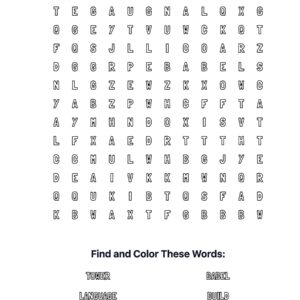 Tower of Babel Coloring Word Search