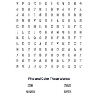 Wedding Feast Parable Coloring Word Search