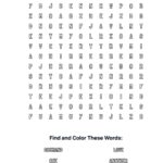 New Commandment Coloring Word Search