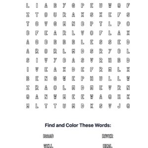 Isaac & Abimelech Coloring Word Search