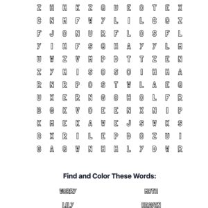 Do Not Worry Coloring Word Search
