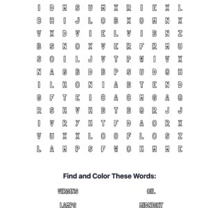 Ten Virgins Coloring Word Search