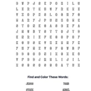 Resurrection Coloring Word Search