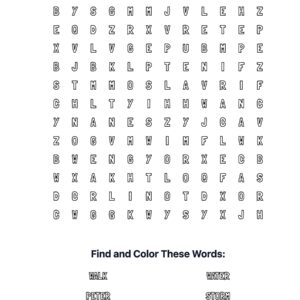 Walk on Water Coloring Word Search
