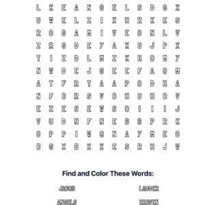 Jacob’s Ladder Coloring Word Search