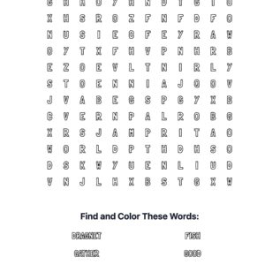 Dragnet Coloring Word Search