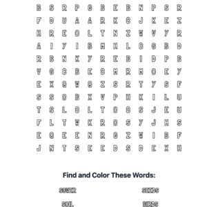 Sower Parable Coloring Word Search