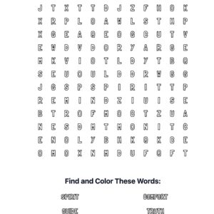Paraclete Promise Coloring Word Search