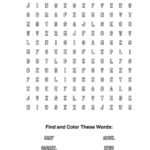 Annunciation Coloring Word Search