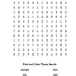 Mustard Seed Parable Coloring Word Search