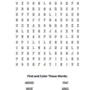 Gethsemane Coloring Word Search