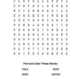 Psalm 23 Coloring Word Search