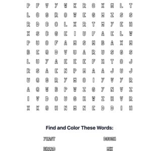 Leaven Parable Coloring Word Search