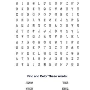 Resurrection Coloring Word Search