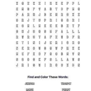 Fall of Jericho Coloring Word Search