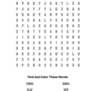 Tower of Babel Coloring Word Search