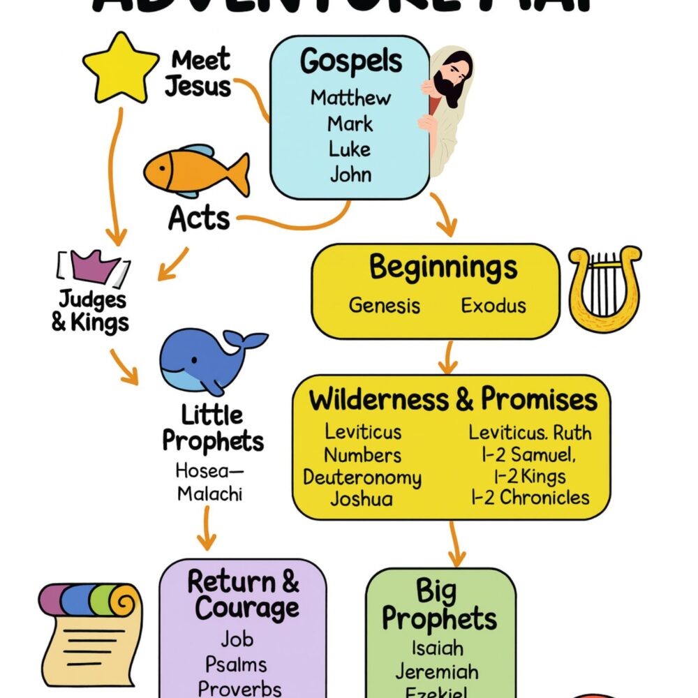 Bible Adventure Map – Fun Kids’ Guide to the Books of the Bible