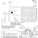 Free Parable of the Lost Sheep Worksheet | Luke 15:1-7 Printable