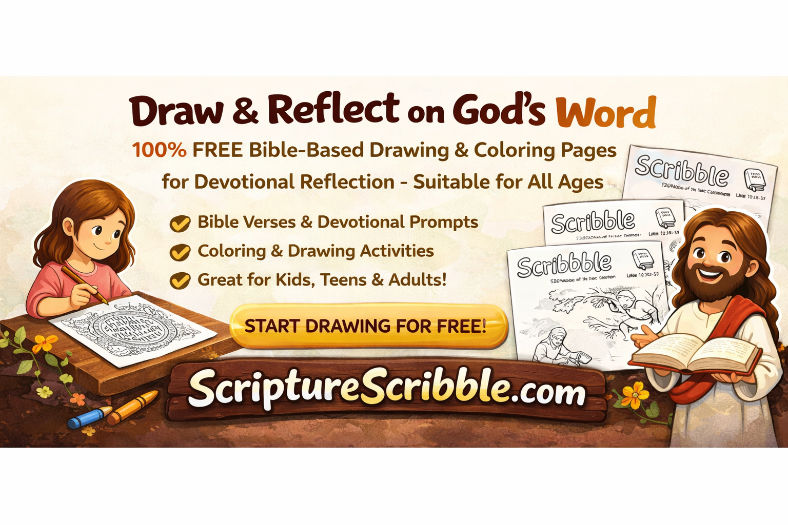 ScriptureScribble Free Bible Drawing Pages