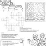 Jesus Turns Water Into Wine Worksheet for Kids